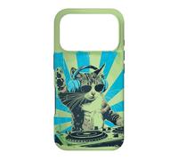 Carcasa para iPhone 17 Pro DJ Cat Disco Funny Sound Tech Headphone Techno Music