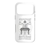 Carcasa para iPhone 17 Pro DJ Turntable Hombre Vitruvio Leonardo Da Vinci Club Music
