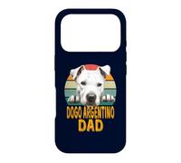 Carcasa para iPhone 17 Pro Dogo Argentino Dog Dad Retro Vintage Mis Perros Son Mi Cardio
