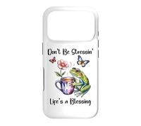 Carcasa para iPhone 17 Pro Don't Be Stressin' Life'S a Blessing God Fully Rely On Frog