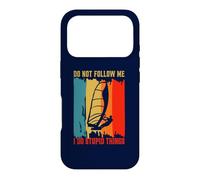 Carcasa para iPhone 17 Pro Don't Follow Me I Do Stupid Things Retro Windsurf