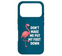 Carcasa para iPhone 17 Pro Dont Make Me Put My Foot Down Funny Flamingo Una Pierna Cita