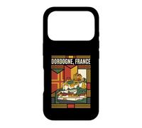 Carcasa para iPhone 17 Pro Dordogne France Flag Castillos Vintage Travel Graphic