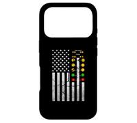 Carcasa para iPhone 17 Pro Drag Racing Flag American Drag Racer Drag Strip Luz de árbol