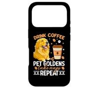 Carcasa para iPhone 17 Pro Drink Coffee Pet Goldens Take Naps Repeat