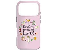 Carcasa para iPhone 17 Pro Drinking Around The World Vacation Drinking Showcase Funny