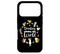 Carcasa para iPhone 17 Pro Drinking Around The World Vacation Drinking Showcase Funny