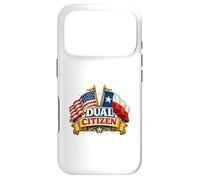 Carcasa para iPhone 17 Pro Dual Citizen Texas American Flag Patriotic Funny Pride