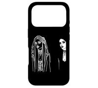 Carcasa para iPhone 17 Pro Dúo Mujeres Góticas Line Art Estética Oscura