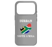 Carcasa para iPhone 17 Pro Durban Sudáfrica Vintage Sudáfrica Bandera Mapa Diseño