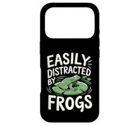 Carcasa para iPhone 17 Pro Easily Distracted by Frogs Funny Frogs Lovers Jokes Men Kids