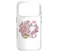 Carcasa para iPhone 17 Pro Easter Bunny Pink Sakura Flower Cute Japanese Cherry Blossom