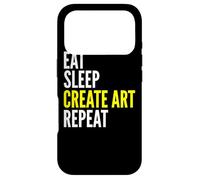 Carcasa para iPhone 17 Pro Eat Sleep Create Art Repeat - Artista Divertido