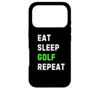 Carcasa para iPhone 17 Pro Eat Sleep Golf Repeat Cool Funny Golfing