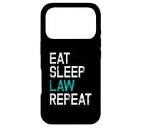 Carcasa para iPhone 17 Pro Eat Sleep Law Repeat Abogado Diciendo