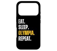 Carcasa para iPhone 17 Pro Eat Sleep Olympia Repeat