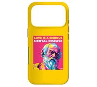 Carcasa para iPhone 17 Pro El Amor es una Enfermedad Mental Palabras de sabiduría de Platón Estilo de Arte Pop
