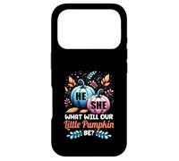Carcasa para iPhone 17 Pro Él o Ella ¿Qué será Nuestra pequeña Calabaza otoño Baby Shower