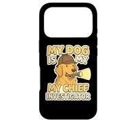 Carcasa para iPhone 17 Pro El Perro es mi investigador Jefe Detective de Mascotas Dueño de Perros