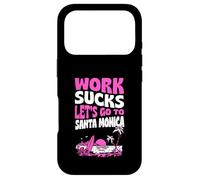 Carcasa para iPhone 17 Pro El Trabajo apesta Vamos a IR a Santa Mónica Floral Surf Vacaciones