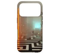 Carcasa para iPhone 17 Pro El umbral de neón - Cyberpunk Dystopian City Art