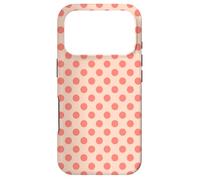 Carcasa para iPhone 17 Pro Elegant Coral Large Polka Dots on Pale Peach