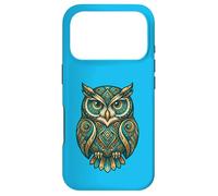 Carcasa para iPhone 17 Pro Elemental Folk Art Owl Symmetrical Mandala Bird Graphic