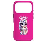 Carcasa para iPhone 17 Pro Elena - Bonito diseño de Unicornio para niñas con Nombre Elena