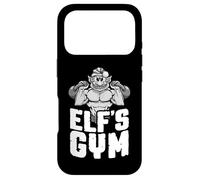 Carcasa para iPhone 17 Pro Elf's Gym Kettlebell Bodybuilder Entrenamiento de Navidad