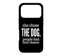 Carcasa para iPhone 17 Pro Ella eligió al Perro Que la Gente tenía su Oportunidad Mujer introvertida