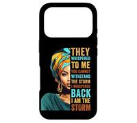 Carcasa para iPhone 17 Pro Ella susurró: «Yo Soy la tormenta», una Paz inspiradora Africana