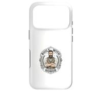 Carcasa para iPhone 17 Pro Emblema de Honor de Caballero Barbudo Vintage Estilo Retro