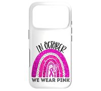 Carcasa para iPhone 17 Pro En Octubre, Use Pink Breast Cancer Awareness Month Rainbow