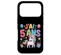 Carcasa para iPhone 17 Pro Enfant Unicornio Enfant 5ans Anniversaire Garcon Fille Licorne