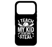 Carcasa para iPhone 17 Pro Enseño a mis Hijos a Golpear y Robar Divertido Jugador de béisbol