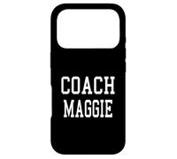 Carcasa para iPhone 17 Pro Entrenador Maggie Custom Football Soccer Baseball Team