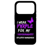 Carcasa para iPhone 17 Pro Epilepsy I Wear Purple For My Granddaughter Ribbon