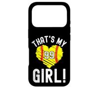 Carcasa para iPhone 17 Pro Esa es mi Chica Vintage Número 99 Corazón Softbol