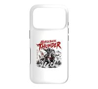Carcasa para iPhone 17 Pro Escena de Batalla épica Guerrero Samurai Trueno Caballo