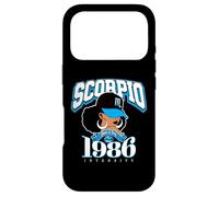 Carcasa para iPhone 17 Pro Escorpio 1986 Zodiac Queens Afro Astrología Cumpleaños