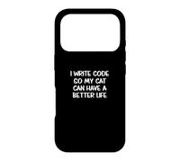 Carcasa para iPhone 17 Pro ¡Escribo código para Que mis Gatos Puedan Tener una Vida Mejor!