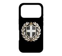 Carcasa para iPhone 17 Pro Escudo de Armas de Grecia - Bandera Griega