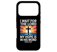 Carcasa para iPhone 17 Pro Espero al Señor Salmo 130:5 Escritura Fe