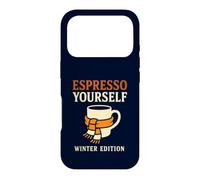 Carcasa para iPhone 17 Pro Espresso Yourself Winter Edition Divertido Juego de Palabras para Amantes del café
