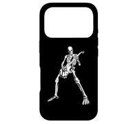Carcasa para iPhone 17 Pro Esqueleto Tocando Guitarra eléctrica Solo Halloween Música Rock
