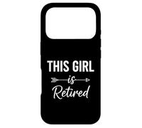 Carcasa para iPhone 17 Pro Esta Chica se jubiló Pronto se jubila desordenado moño Pelo para Mujer