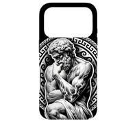Carcasa para iPhone 17 Pro Estatua de Dios Griego Hombre Pensando Filiósofo Relámpago