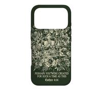 Carcasa para iPhone 17 Pro Esther Cuatro Catorce Fe Cristiana Corona Floral Reina