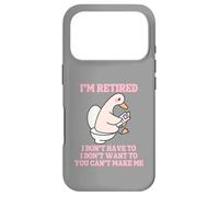 Carcasa para iPhone 17 Pro Estoy Jubilado Divertido Ganso jubilación Garabato