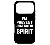 Carcasa para iPhone 17 Pro Estoy Presente, Simplemente No En Espíritu Divertido Caos Agotamiento Mental